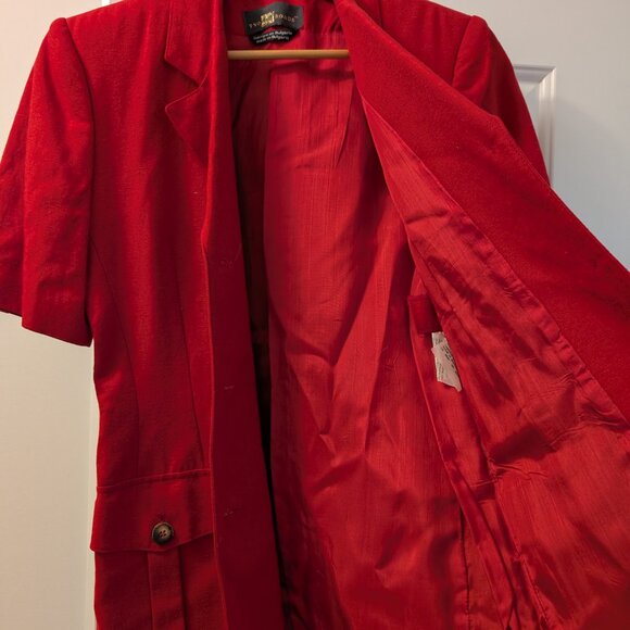 Vintage VTG Two Roads short sleeves blazer red size M 90s cosplay - Picture 9 of 9